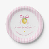 Ciao Bambina Italian Lemon Baby Shower Plates Pappteller (Vorderseite)