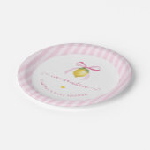 Ciao Bambina Italian Lemon Baby Shower Plates Pappteller (Schrägansicht)