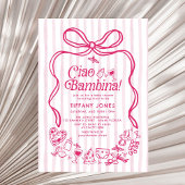 Ciao Bambina Pink italienische Lemons Babydusche Einladung