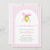 Ciao Bambina Pink Lemon Baby Shower Invitation Einladung (Vorderseite)