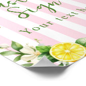 Ciao Bambina Pink Stripe Lemon Custom Sign Poster (Ecke)