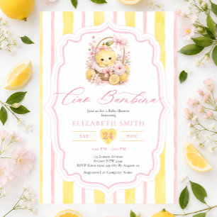 Ciao Bambina Zitronen Baby Girl Shower Einladung