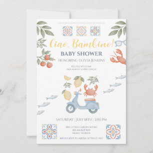 Ciao Bambino Amalfi-Küste Baby Shower Einladung