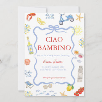 Ciao Bambino Einladung Italiens
