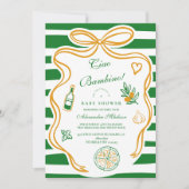 Ciao Bambino Green Italian Baby Shower Einladung (Vorderseite)