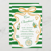Ciao Bambino Green Italian Baby Shower Einladung (Vorne/Hinten)