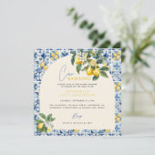 Ciao Bambino Grieche Zitronenbrause Einladung (Stehend Vorderseite)