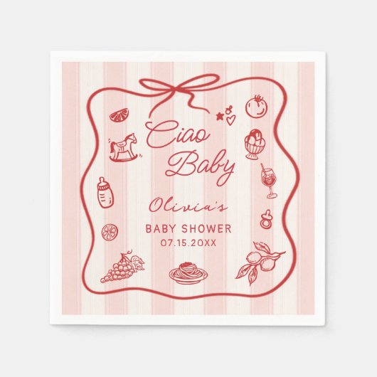 Ciao Bambino Italian Lemon Baby Showroom Napkins Serviette (Vorderseite)