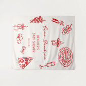 Ciao Bambino Italien Pizza Baby Shower Banner Wandteppich (Vorderseite (Horizontal))