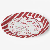 Ciao Bambino Italienische Illustrierte Babydusche Pappteller (Schrägansicht)