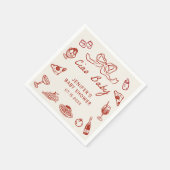 Ciao Bambino Italienische Illustrierte Babydusche Serviette (Ecke)