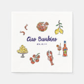 Ciao Bambino Italienische Mediterrane Babydusche Serviette (Vorderseite)