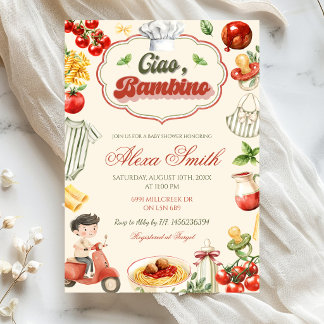 Ciao Bambino Jungen-Baby-Shower-Einladung Einladung