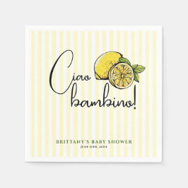 Ciao Bambino Lemon Italienische Summer Baby Dusche Serviette