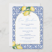 Ciao Bambino Lemons Arch Boy Baby Dusche Party Einladung (Vorderseite)