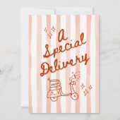 Ciao Bambino Red Baby Shower Einladung (Rückseite)