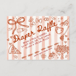 Ciao Bambino Red - Diaper Raffle Begleitkarte