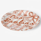 Ciao Bambino Red Pappteller (Schrägansicht)