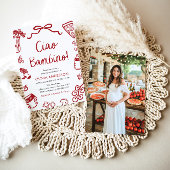 Ciao Bambino Whimsical Italienische Pizza Baby Dus Einladung