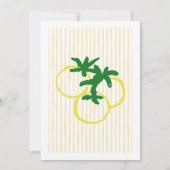 Ciao Bambino Yellow Stripe Baby Dusche Einladung (Rückseite)