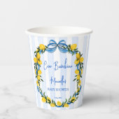 Ciao Bambino Zitronen Italienische Babydusche Zoll Pappbecher (Vorderseite)