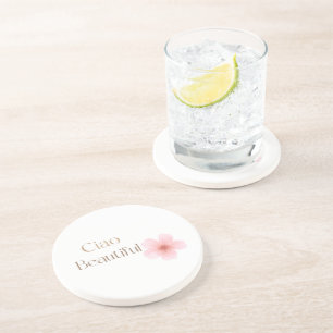 Ciao Beautiful, Elegantes Blumengeschenk Getränkeuntersetzer