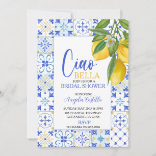 Ciao Bella Amalfi Küsten Zitrone Brautparty Einladung