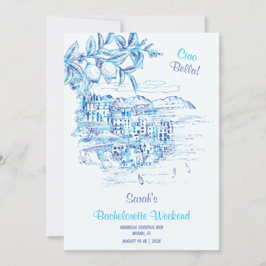 Ciao Bella Bachelorette Vorlage (Vorderseite)