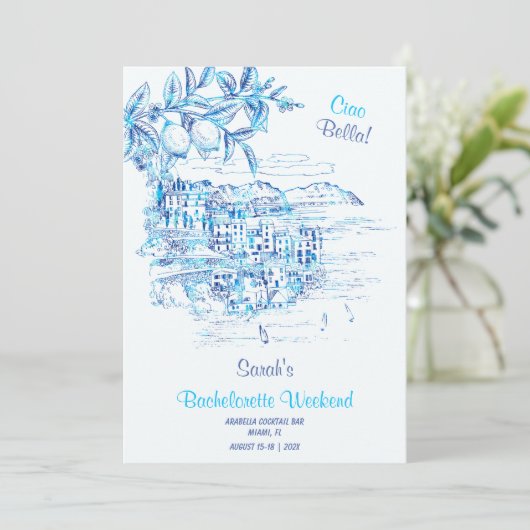 Ciao Bella Bachelorette Vorlage (Stehend Vorderseite)