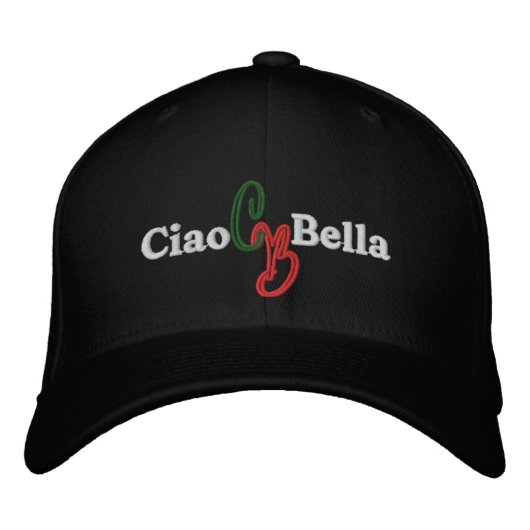 Ciao Bella bestickter Hat Bestickte Baseballkappe (Vorderseite)
