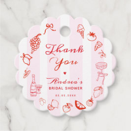 Ciao Bella Hand Drawn Brautparty Vielen Dank Geschenkanhänger