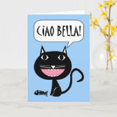 Ciao Bella! Hello Beautiful Card Italienisch Karte (Gelbe Blume)