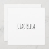 Ciao bella | Hi schön | geburtstag (Vorne/Hinten)