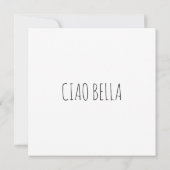 Ciao bella | Hi schön | geburtstag (Rückseite)