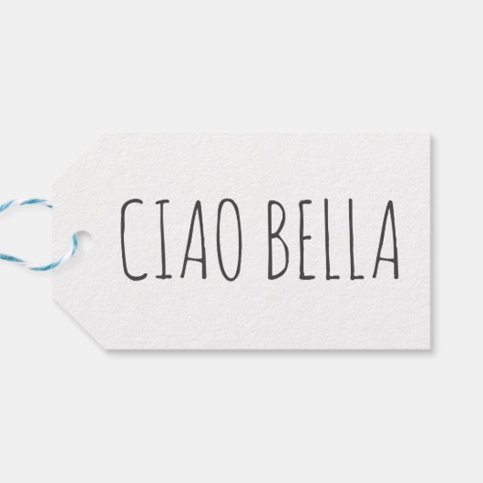 Ciao bella | Hi schön Geschenkanhänger (Rückseite Horizontal)