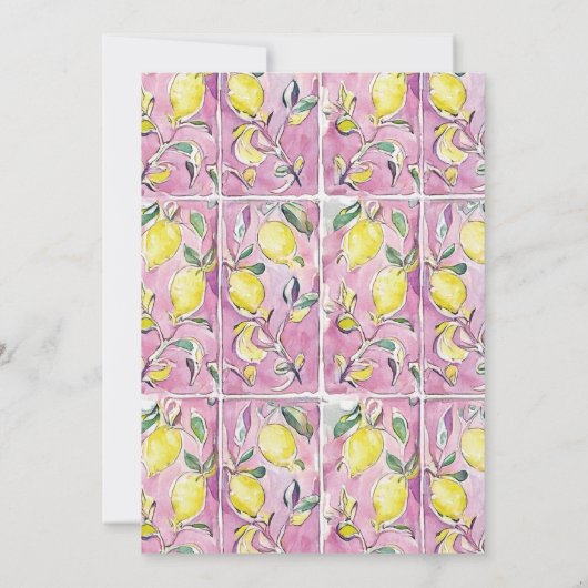 Ciao Bella Italian Lemon Brautparty Einladung (Rückseite)