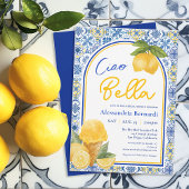 Ciao Bella Italian Tile Lemon Summer Brautparty Einladung