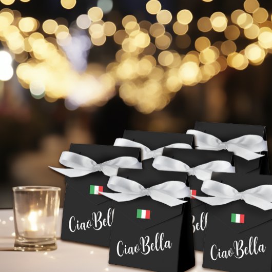 Ciao Bella Italienisch Elegantes Script Black Geschenkschachtel