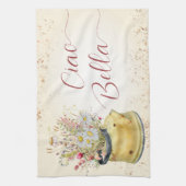 Ciao Bella Italienische Wildblume Hütte Chic Geschirrtuch (Vertikal)