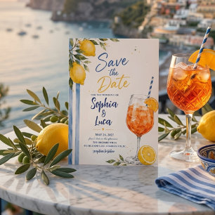 Ciao Bella Italienische Zitrone Save the Date Einladung