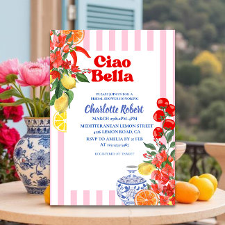 Ciao Bella Italienische Zitronen-Hochzeitsbrause Einladung