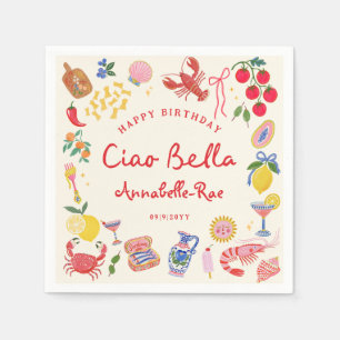 Ciao Bella Italienischer Geburtstag Benutzerdefini Serviette