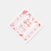 Ciao Bella Italienisches Brautparty Drawn Lemon Serviette (Ecke)