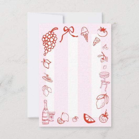 Ciao Bella Italienisches Handgezeichnetes Brautpar Dankeskarte (Rückseite)