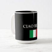 CIAO BELLA ITALY FLAG ZWEIFARBIGE TASSE (Vorderseite Links)