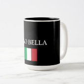 CIAO BELLA ITALY FLAG ZWEIFARBIGE TASSE (VorderseiteRechts)