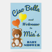Ciao Bella Junge Babydusche Acrylschild (Vorderseite)