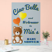 Ciao Bella Junge Babydusche Acrylschild (Hochzeit)