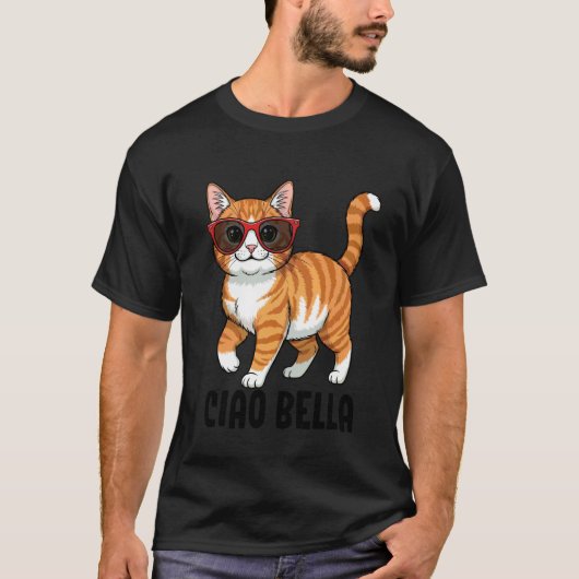 Ciao Bella Katze T-Shirt (Vorderseite)