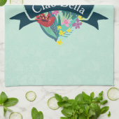 Ciao Bella Niedliches Blumenherz mit tropischen Bl Geschirrtuch (Gefaltet)